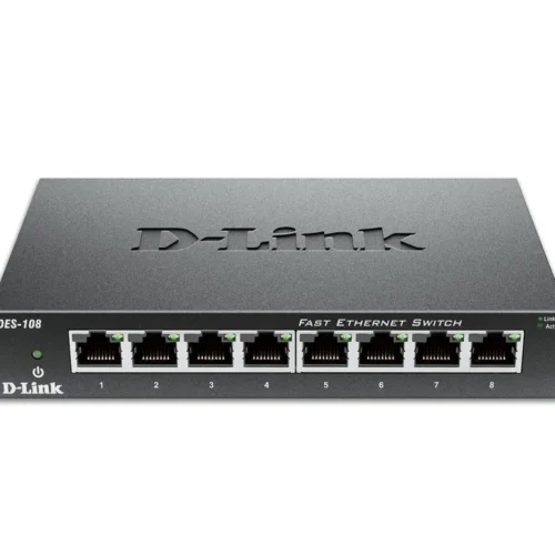 Alternative view of Суич D-Link DES-108/E, 8 портов 10/100 , метален корпус