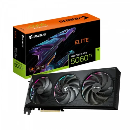 Gigabyte видео карта AORUS GeForce RTX 5060 Ti ELITE 16G 128BIT GDDR7 HDMI/3DP