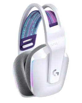 Alternative view of Геймърски слушалки Logitech G733 Lightspeed Wireless RGB, Микрофон, Бели