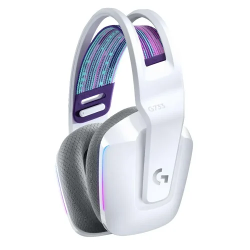 Alternative view of Геймърски слушалки Logitech G733 Lightspeed Wireless RGB, Микрофон, Бели