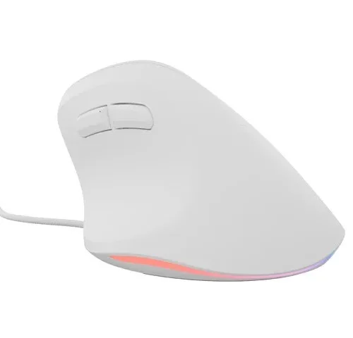 Natec Vertical mouse CRAKE 2 PRO 128000DPI optical бял