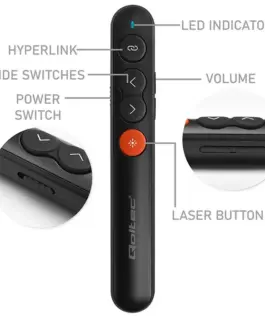 Qoltec Laser pointner presenter 4in1 USB 3.0 2.4GHz 30m