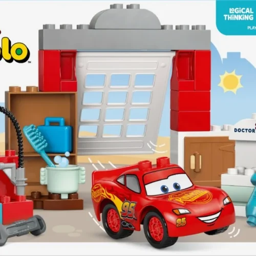 LEGO Klocki DUPLO Disney 10456 Wizyta McQueena w warsztacie Wójta