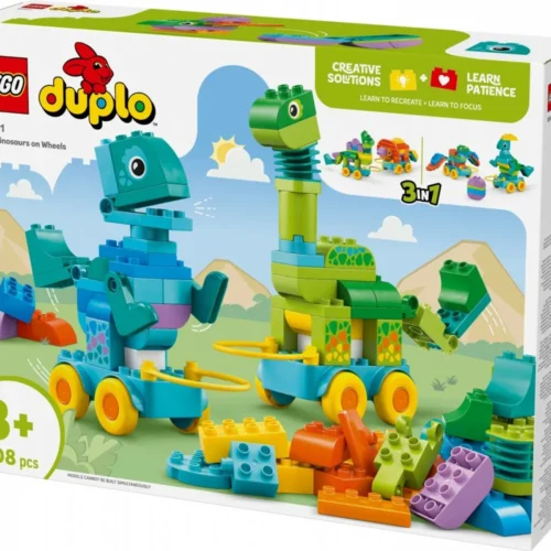 LEGO Klocki DUPLO 10451 3 w 1 Dinozaury na kółkach