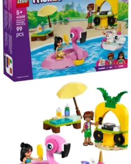 Alternative view of LEGO Klocki Friends 42658 Impreza na basenie z jednorożcem i flamingiem