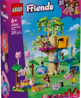 LEGO Klocki Friends 42666 Kocie przyjęcie urodzinowe i domek na drzewie