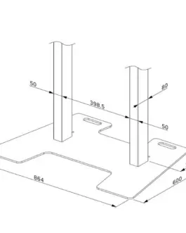 Alternative view of Neomounts AFP-875BL Floor plate - bolt-down