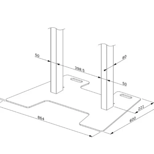 Alternative view of Neomounts AFP-875BL Floor plate - bolt-down