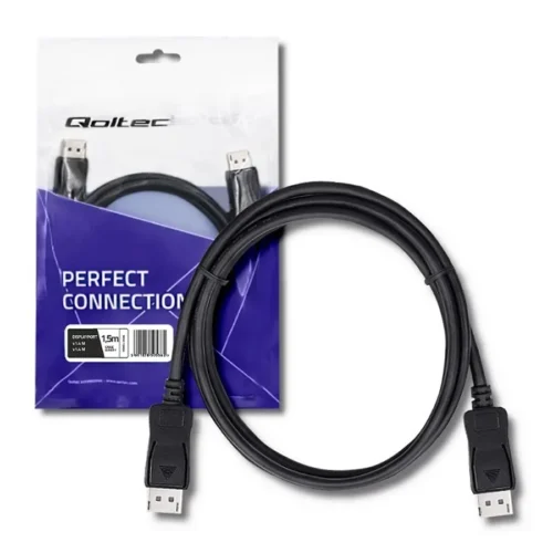 Alternative view of Qoltec DisplayPort v1.4 M / DisplayPort v1.4 M 1.5m