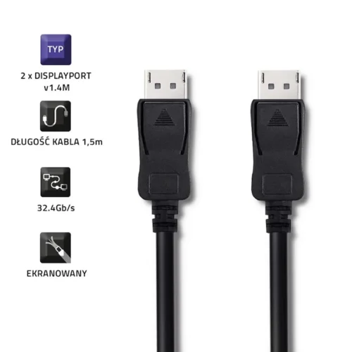 Qoltec DisplayPort v1.4 M / DisplayPort v1.4 M 1.5m