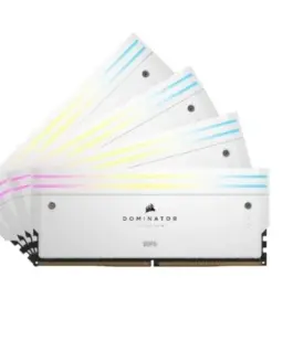 Corsair памет DDR5 Dominator Titanium RGB 64GB/6000(4*16GB)C36 Intel XMP бял