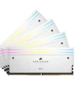Corsair памет DDR5 Dominator Titanium RGB 64GB/6000(4*16GB)C36 Intel XMP бял