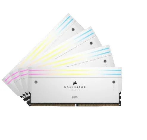 Corsair памет DDR5 Dominator Titanium RGB 64GB/6000(4*16GB)C36 Intel XMP бял
