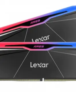 Lexar памет DDR5 ARES RGB 64GB(2*32GB)/6400 CL32 черен
