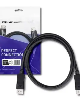 Alternative view of Qoltec DisplayPort v1.4 M / DisplayPort v1.4 M 2m