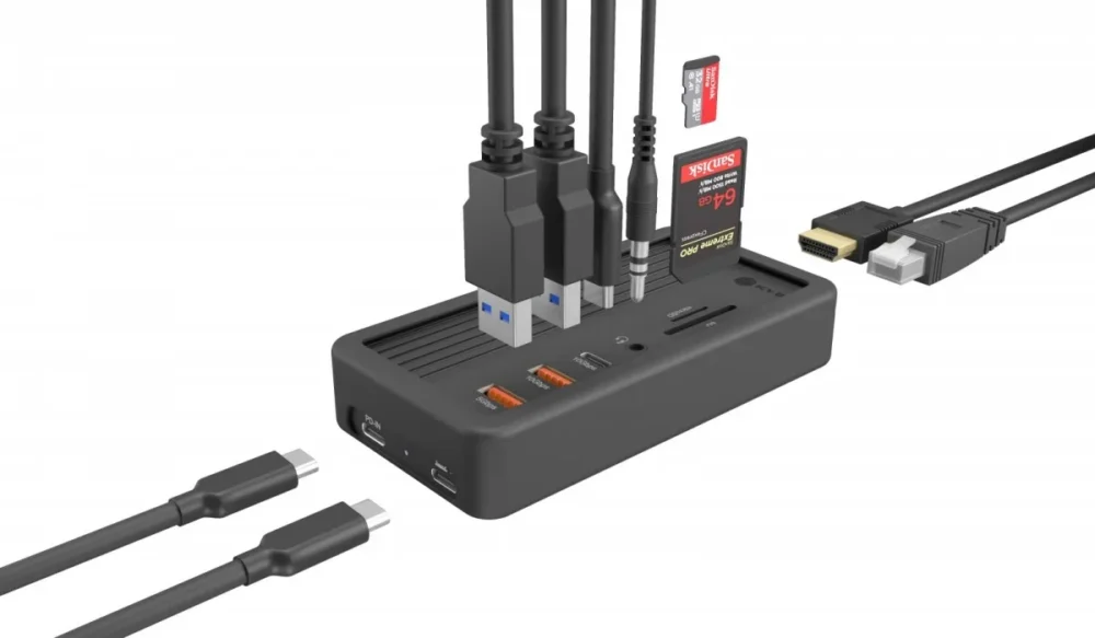 IcyBox IB-DK4072M-CU31 10in1 NVMe SSD slot