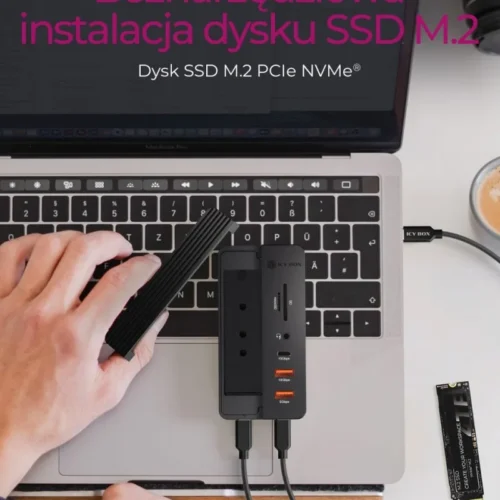 Alternative view of IcyBox IB-DK4072M-CU31 10in1, NVMe SSD slot