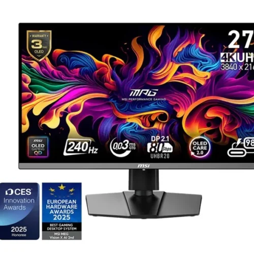 MSI Monitor MPG 272URX QD-OLED LED/UHD/FLAT/240Hz/26.5cala/черен
