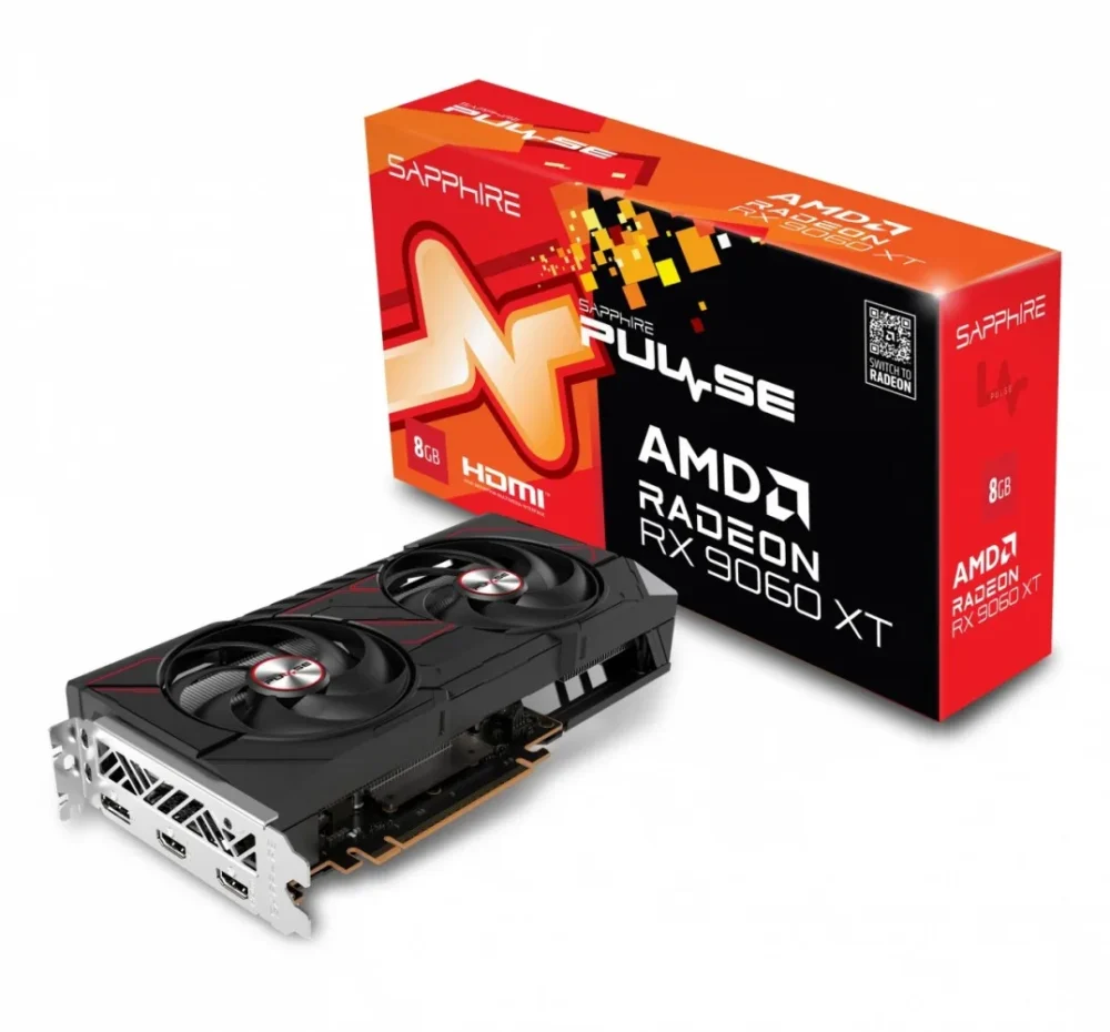 Sapphire Technology видео карта Radeon RX 9060 XT PULSE 8GB GDDR6 128bit DP/2HDMI