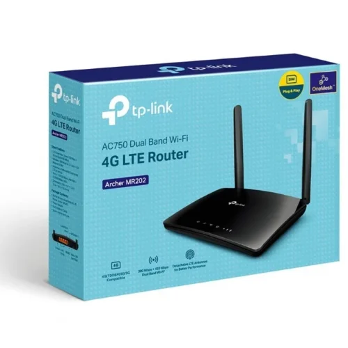TP-LINK Router AC750 Wireless Dual Band 4G LTE Build-In 150Mbps 4G LTE Modem