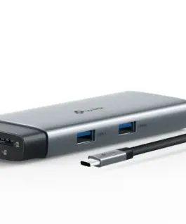 Alternative view of TP-LINK Hub USB Type-C 7-Port UH7020C 1 × USB-C Connector, 1 × HDMI 4K 60Hz Port, 1 × USB-C PD 100W Port, 1 × SD