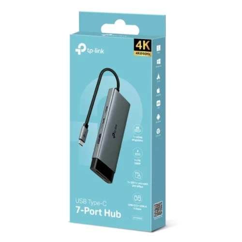 TP-LINK Hub USB Type-C 7-Port SPEC: 1 × USB-C Connector