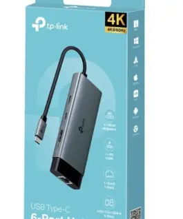 TP-LINK Hub USB Type-C 6-Port UH6120C 1 × USB-C Connector