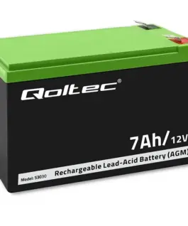 Qoltec Gel battery | 12V | 7Ah | Max.72A | AGM