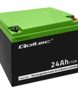 Qoltec Battery AGM 12V 24Ah max. 7.2A