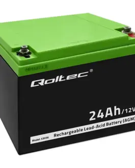 Qoltec Battery AGM 12V 24Ah max. 7.2A
