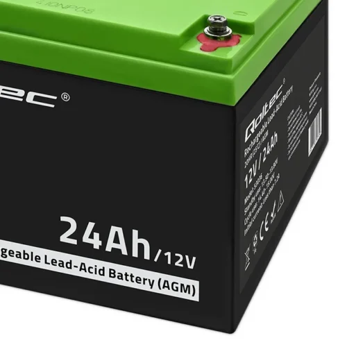 Qoltec Battery AGM 12V 24Ah max. 7.2A