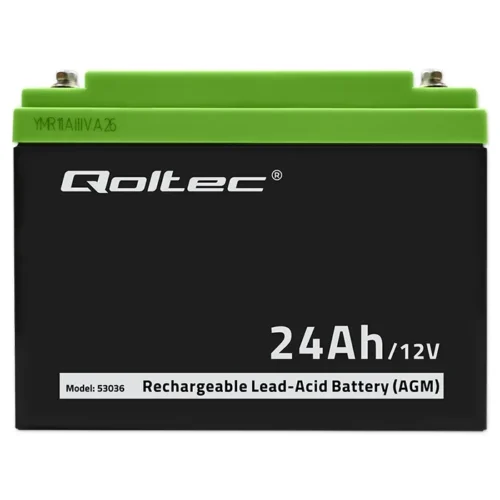 Qoltec Battery AGM 12V 24Ah max. 7.2A