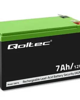 Qoltec AGM battery 12V 7Ah, max. 105A, Securit