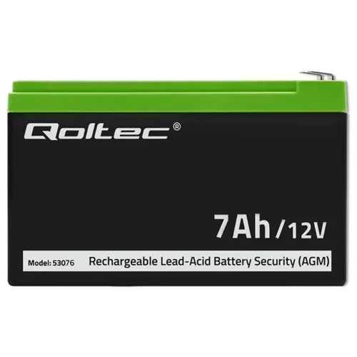 Qoltec AGM battery 12V 7Ah