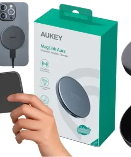 AUKEY LC-MC10 Qi2 Wireless зарядно MagSafe 15W 3A USB-C