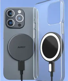 AUKEY LC-MC10 Qi2 Wireless зарядно MagSafe 15W 3A USB-C