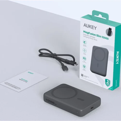 AUKEY PB-MS04 Gray Qi2 външна батерия 10000mAh 20W | MagSafe PD
