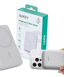 AUKEY PB-MS04 бял Qi2 външна батерия 10000mAh 20W| MagSafe PD