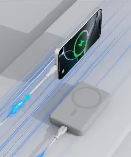 AUKEY PB-MS04 бял Qi2 външна батерия 10000mAh 20W| MagSafe PD