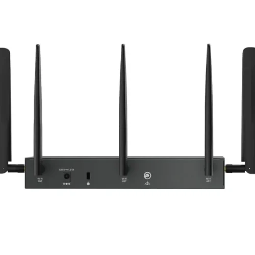 Alternative view of TP-LINK Omada 4G+ Cat6 AX3000 Gigabit VPN Gate with 4-Port PoE+PORT: 1× Gigabit SFP WAN/LAN Port, 1× Gigabit RJ45 WAN Port, 4× Gigabit WAN/LAN