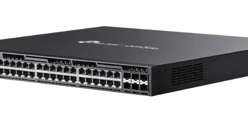 Alternative view of TP-LINK Switch Omada 48-Port Gb Stacкабел Lite L3 Managed with 4 PORT: 24× Gigabit RJ45 Ports, 4× 10G SFP+ Slots, RJ45/USB Type C Console Port