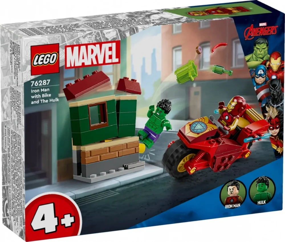 LEGO Marvel Super Heroes Iron Man with Bike and The Hulk