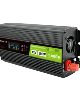 Инвертор GREEN CELL 12/220V DC/AC 500W/1000W INVGC12P500LCD  LCD Чиста