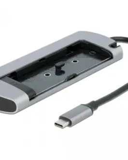 Alternative view of Докинг станция Delock USB-C, M.2 слот за SSD, HDMI, Gigabit LAN, 2xUSB-A, USB-C, Сива