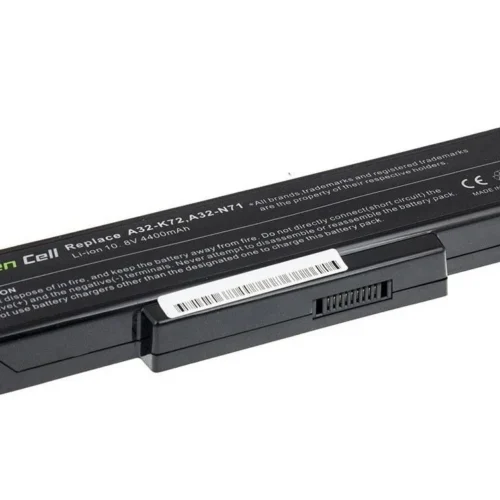 Alternative view of Батерия  за лаптоп GREEN CELL, Asus N71 K72 K72J K72F K73SV N71 N73 N73S N73SV X73S, 10.8V, 4400mAh