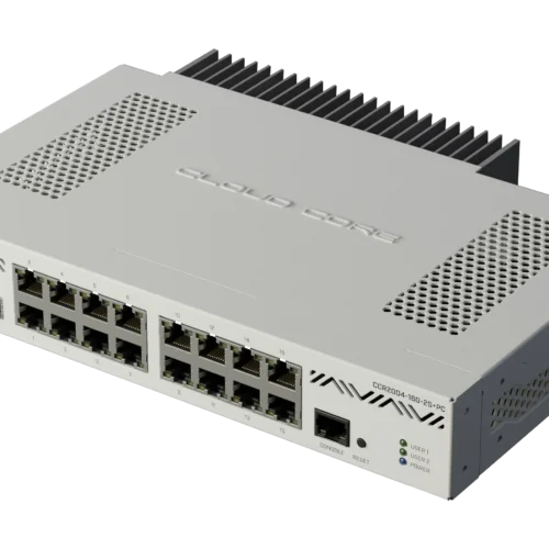 Комутатор MikroTik CCR2004-16G-2S+PC с 16 Gigabit порта и 2 SFP+