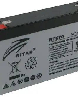 Оловна батерия RITAR (RT670) AGM 6V 7Ah 151 /34 /94 mm Терминал1