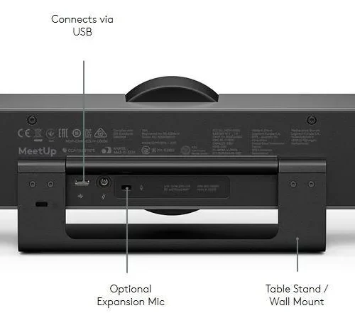 Alternative view of Видеоконферентна камера LOGITECH MeetUp, 4K Ultra HD video, USB3.0