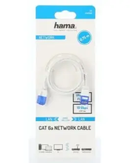 Alternative view of Мрежов кабел HAMA Flexi-Slim, U/UTP CAT 6a, 10 Gbit/s, RJ-45 - RJ45, 0.75 m, Бял
