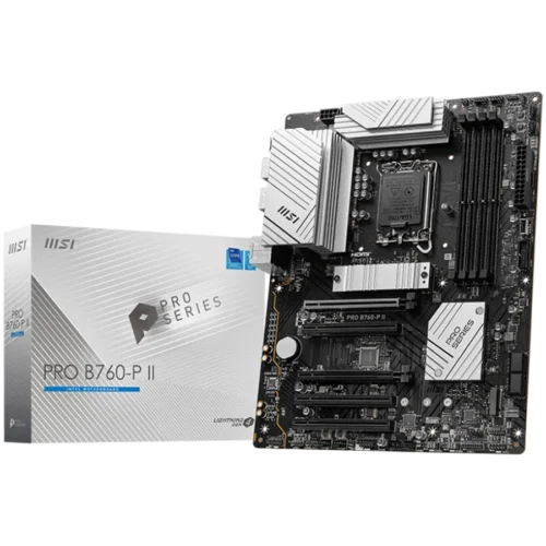 Дънна платка MSI PRO B760-P II ATX LGA 1700 Dual Channel DDR5 up to 7000MHz 4xDDR5 5x PCIe x16 slots 2x M.2 slots 1x HDM